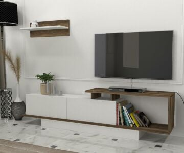 Dekorister Asos Tv Ünitesi Beyaz-Ceviz