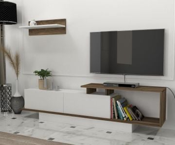 Dekorister Asos Tv Ünitesi Beyaz-Ceviz
