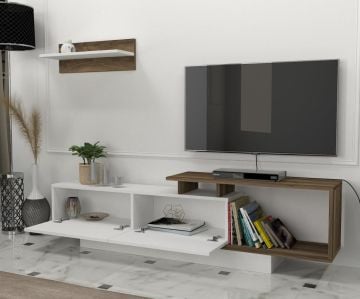 Dekorister Asos Tv Ünitesi Beyaz-Ceviz