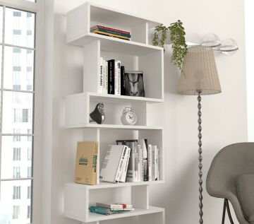 Dekorister Blok Kitaplık Beyaz