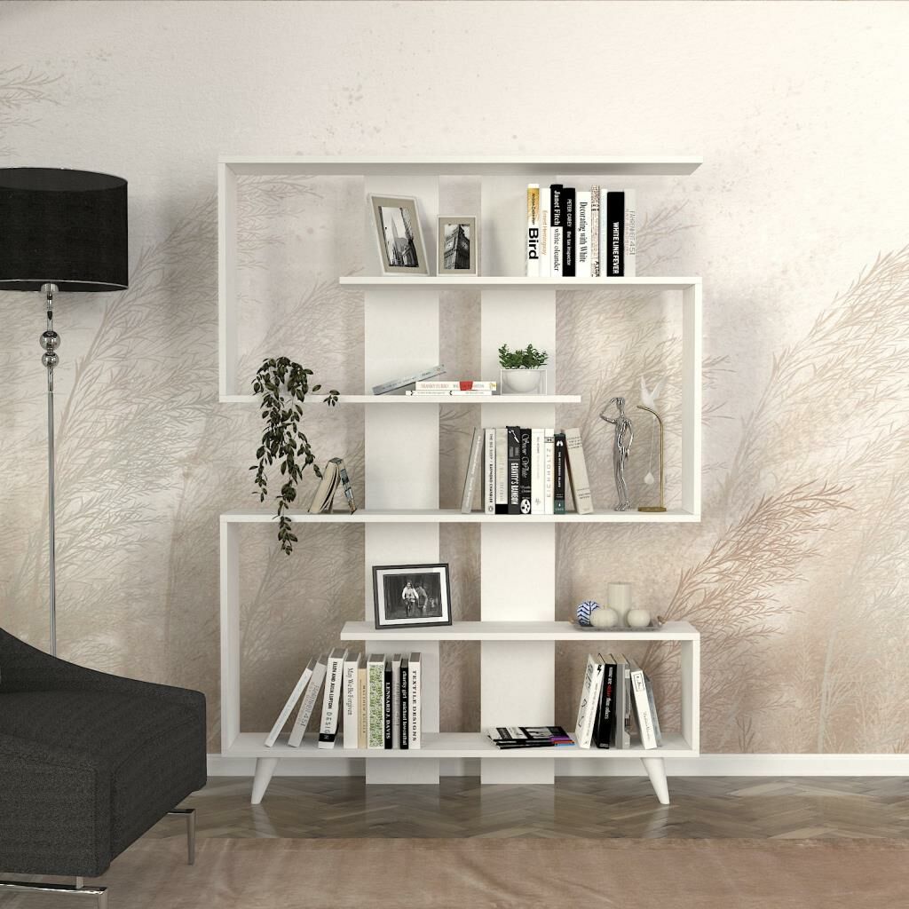 Dekorister Rain Kitaplık Beyaz