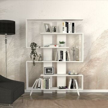 Dekorister Rain Kitaplık Beyaz