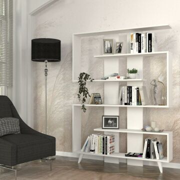 Dekorister Rain Kitaplık Beyaz