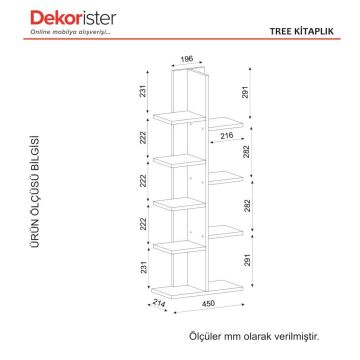 Dekorister Tree Kitaplık Beyaz