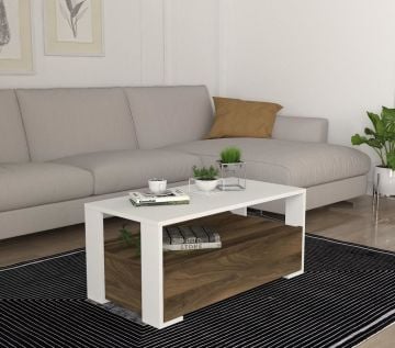 Dekorister Balina Orta Sehpa Beyaz-Ceviz