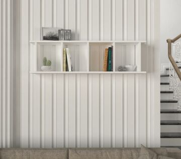 Dekorister Snow Duvar Rafı Beyaz