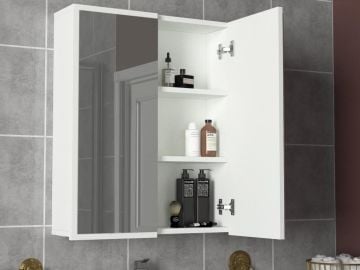 Dekorister Kayla Banyo Üst Dolabı Beyaz