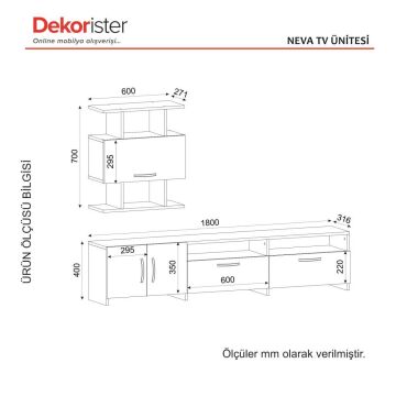 Dekorister Neva Tv Ünitesi Beyaz