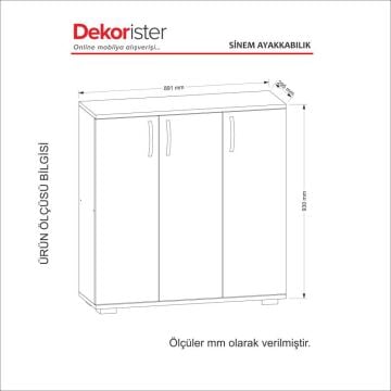 Dekorister Sinem Ayakkabılık Beyaz-Ceviz