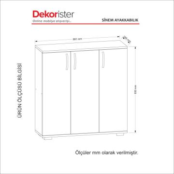 Dekorister Sinem Ayakkabılık Beyaz-Ceviz