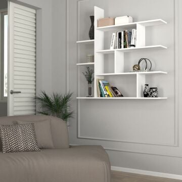 Dekorister Motif Kitaplık 2 Beyaz