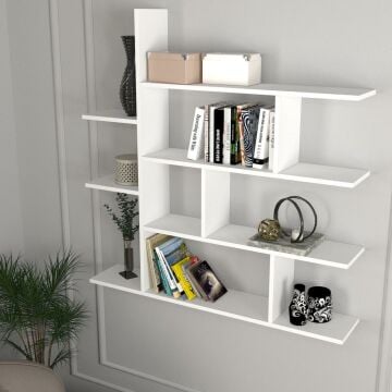 Dekorister Motif Kitaplık 2 Beyaz
