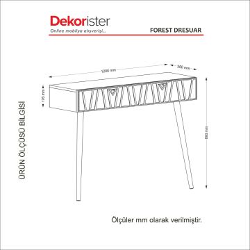 Dekorister Exclusive Forest Dresuar Ceviz- Sardunya