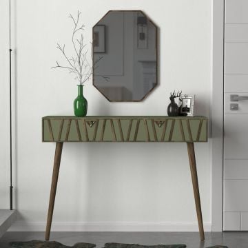 Dekorister Exclusive Forest Aynalı Dresuar Ceviz - Sardunya