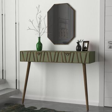 Dekorister Exclusive Forest Aynalı Dresuar Ceviz - Sardunya