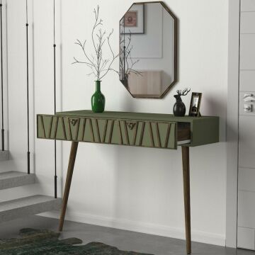 Dekorister Exclusive Forest Aynalı Dresuar Ceviz - Sardunya