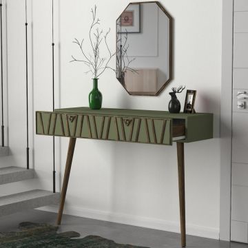 Dekorister Exclusive Forest Aynalı Dresuar Ceviz - Sardunya