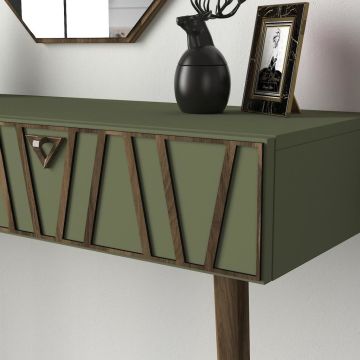 Dekorister Exclusive Forest Aynalı Dresuar Ceviz - Sardunya