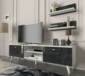 Dekorister Geacles Tv Ünitesi Beyaz-Mermer