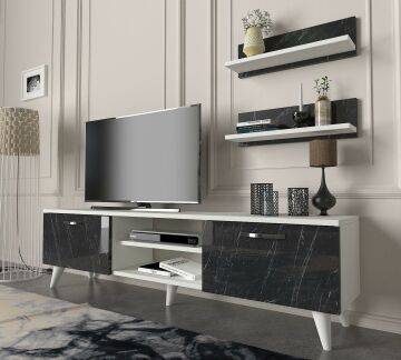 Dekorister Geacles Tv Ünitesi Beyaz-Mermer