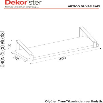 Dekorister Artigo Duvar Rafı Ceviz