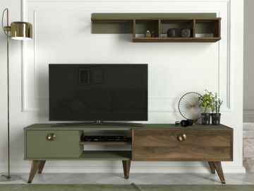 Dekorister Exclusive Heron Tv Ünitesi Ceviz-Sardunya