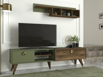 Dekorister Exclusive Heron Tv Ünitesi Ceviz-Sardunya