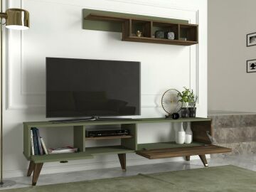 Dekorister Exclusive Heron Tv Ünitesi Ceviz-Sardunya