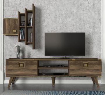 Dekorister Exclusive Gloss Tv Ünitesi Ceviz