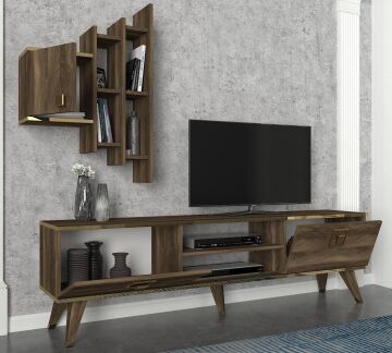 Dekorister Exclusive Gloss Tv Ünitesi Ceviz