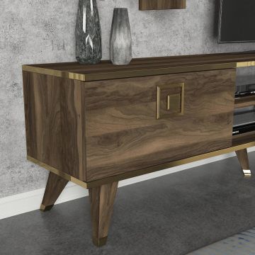 Dekorister Exclusive Gloss Tv Ünitesi Ceviz