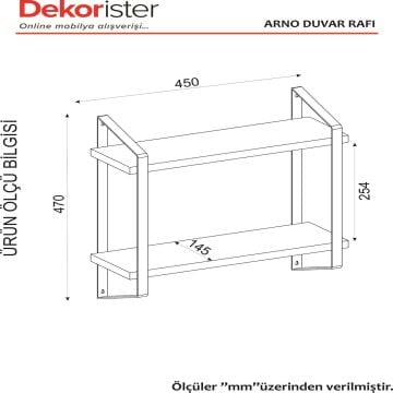 Dekorister Arno Duvar Rafı Ceviz