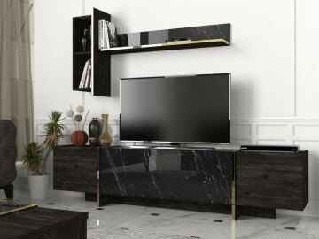 Dekorister Exclusive Veyron Tv Ünitesi Rebab-Mermer