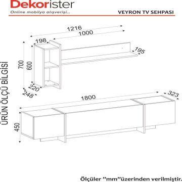 Dekorister Exclusive Veyron Tv Ünitesi Rebab-Mermer