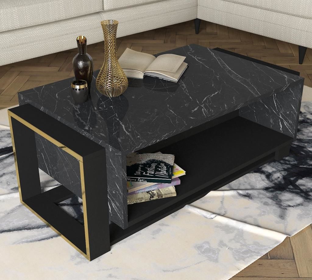 Dekorister Exclusive Bianco Orta Sehpa Mermer