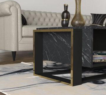 Dekorister Exclusive Bianco Orta Sehpa Mermer
