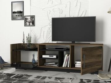 Dekorister Exclusive Siento Tv Ünitesi Ceviz-Mermer