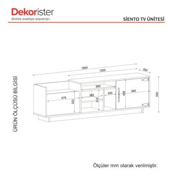 Dekorister Exclusive Siento Tv Ünitesi Ceviz-Mermer