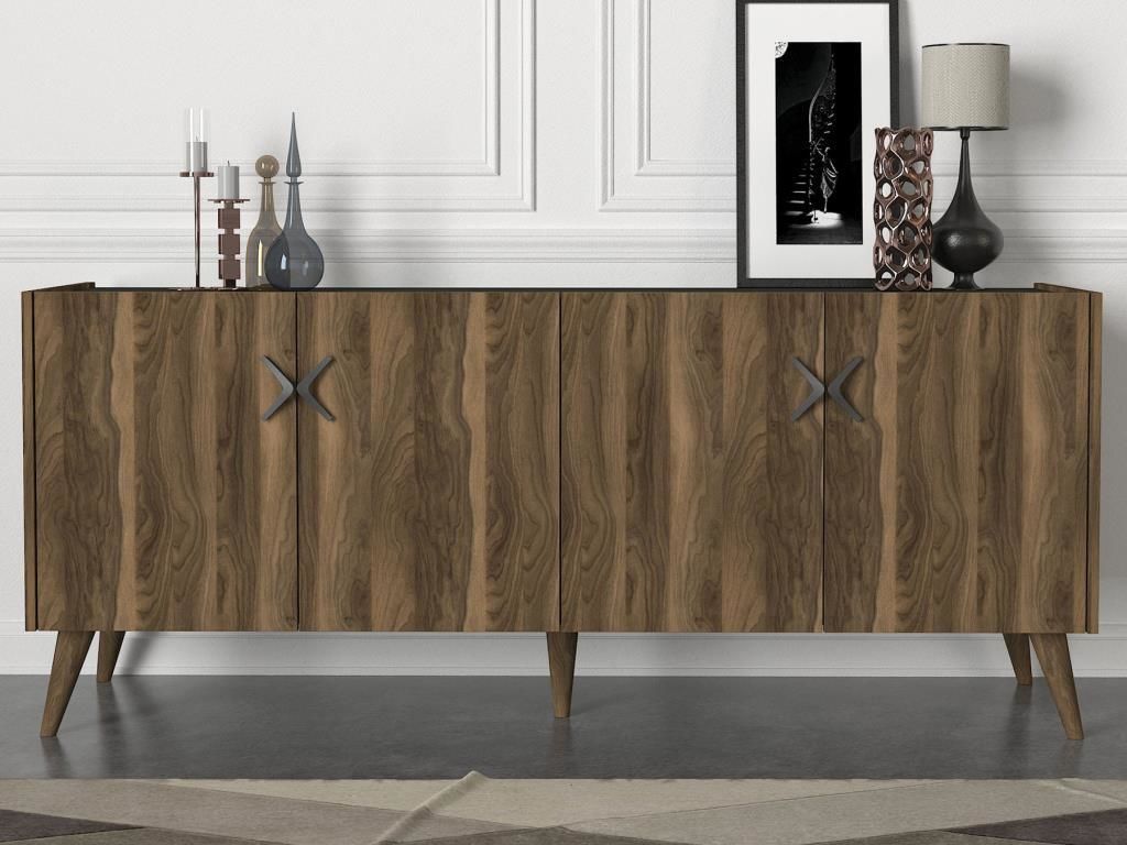 Dekorister Exclusive Wood Konsol Ceviz-Antrasit