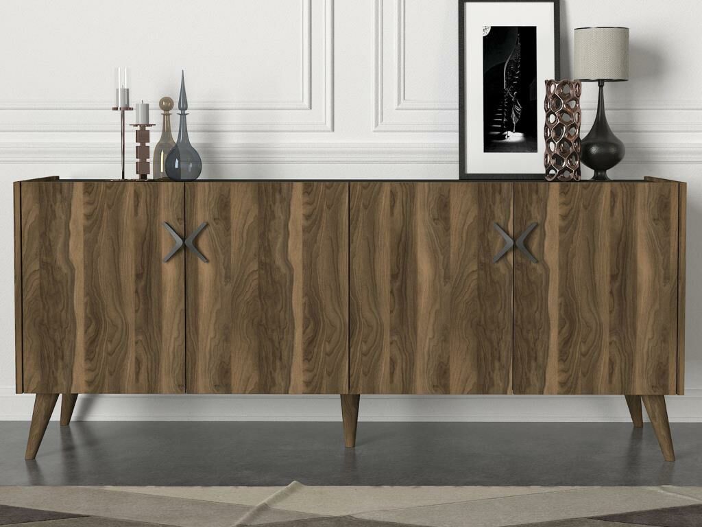 Dekorister Exclusive Wood Konsol Ceviz-Antrasit
