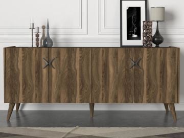 Dekorister Exclusive Wood Konsol Ceviz-Antrasit