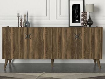Dekorister Exclusive Wood Konsol Ceviz-Antrasit