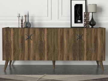 Dekorister Exclusive Wood Konsol Ceviz-Antrasit