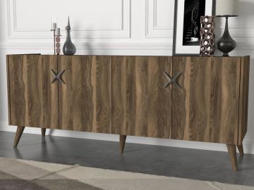 Dekorister Exclusive Wood Konsol Ceviz-Antrasit