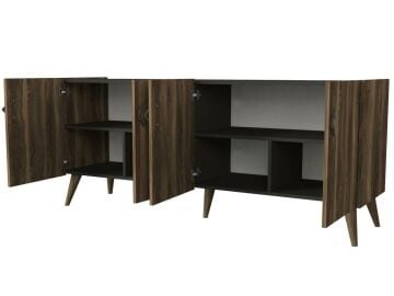Dekorister Exclusive Wood Konsol Ceviz-Antrasit