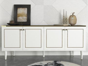 Dekorister Exclusive Ravenna Konsol Beyaz-Mermer