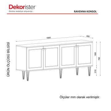 Dekorister Exclusive Ravenna Konsol Beyaz-Mermer
