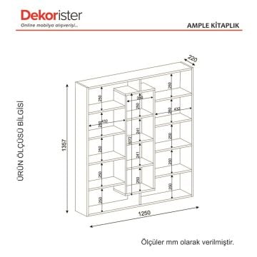Dekorister Ample Kitaplık Beyaz