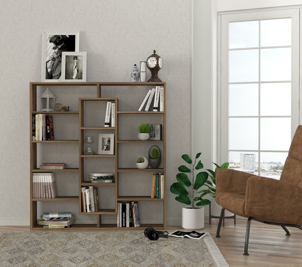Dekorister Ample Kitaplık Ceviz