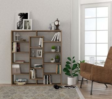 Dekorister Ample Kitaplık Ceviz